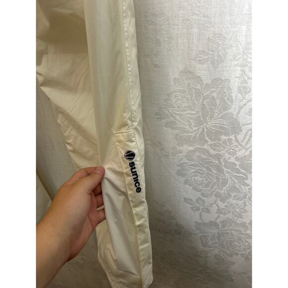 Sunice Typhoon Pants Large Off White Zip Ankles Lined Golf Waterproof Ski Snow - Picture 10 of 16